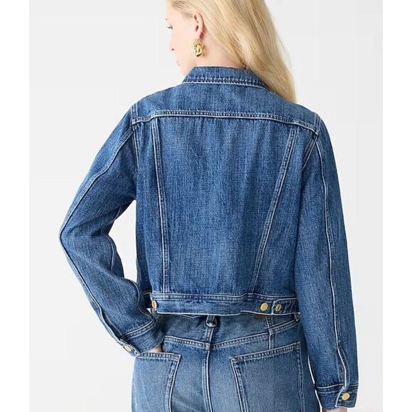 NEW! J. Crew Jean Denim Jean Jacket Blue SZ XXS - Picture 3 of 12